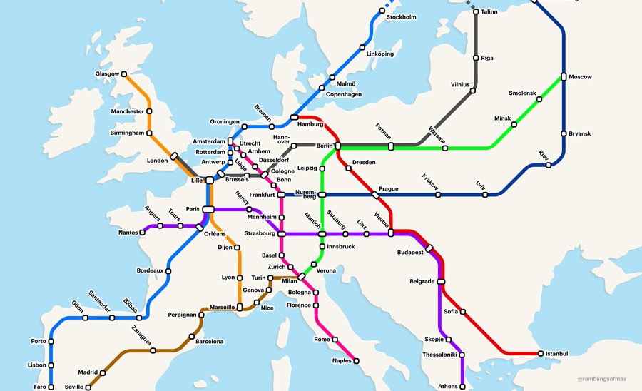 Plani i BE: Rrjet hekurudhor me shpejtësi të lartë midis kryeqyteteve europiane deri në 2040